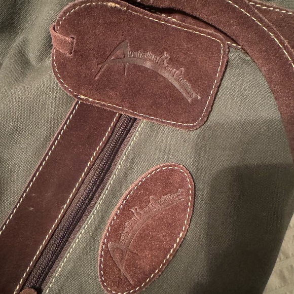 Australian bag outfitters canvas and leather large duffle - Picture 1 of 4